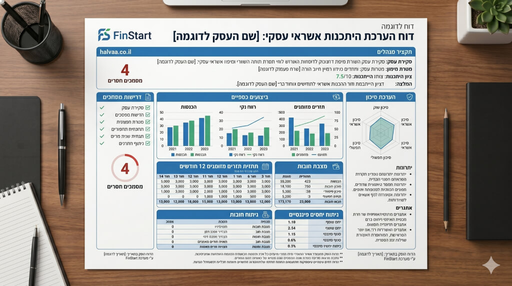 תצוגת דוח לדוגמה
